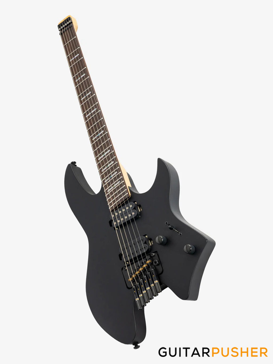 Sire X6 Mahogany w/ Maple Top Headless Electric Guitar - Black Satin