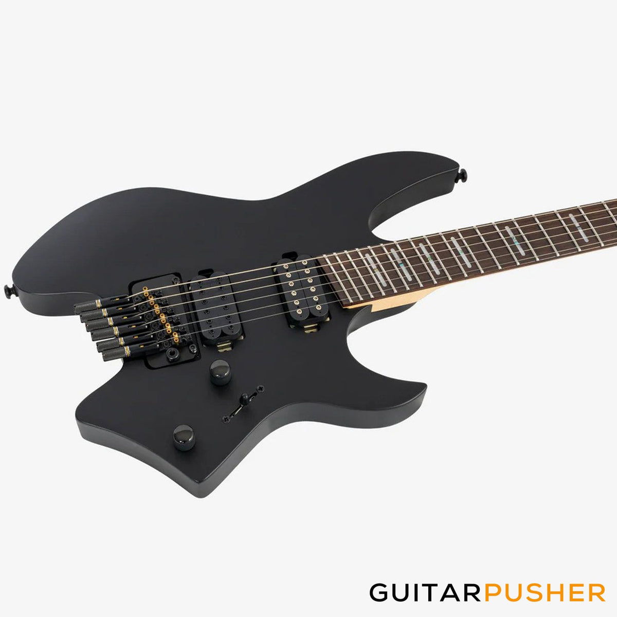 Sire X6 Mahogany w/ Maple Top Headless Electric Guitar - Black Satin