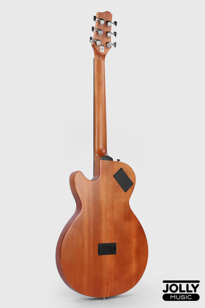 Smiger LE-A1 40-inch Cutaway Solid Top Acoustic-Electric Guitar - Sunburst