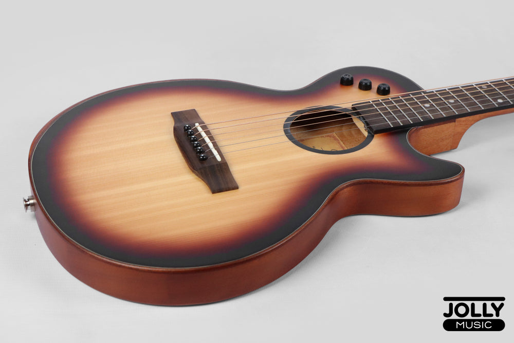 Smiger LE-A1 40-inch Cutaway Solid Top Acoustic-Electric Guitar - Sunburst