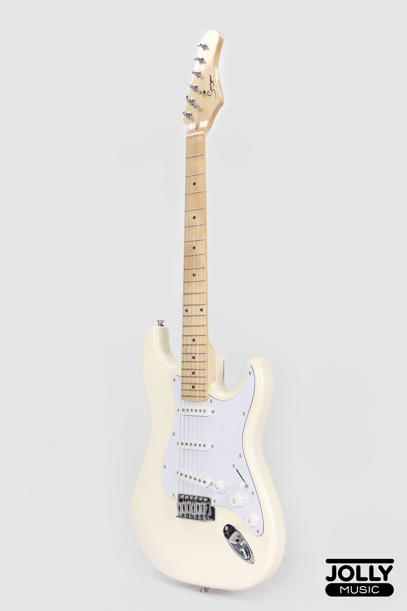 Smiger L-G2 S-Style Electric Guitar - Vintage White