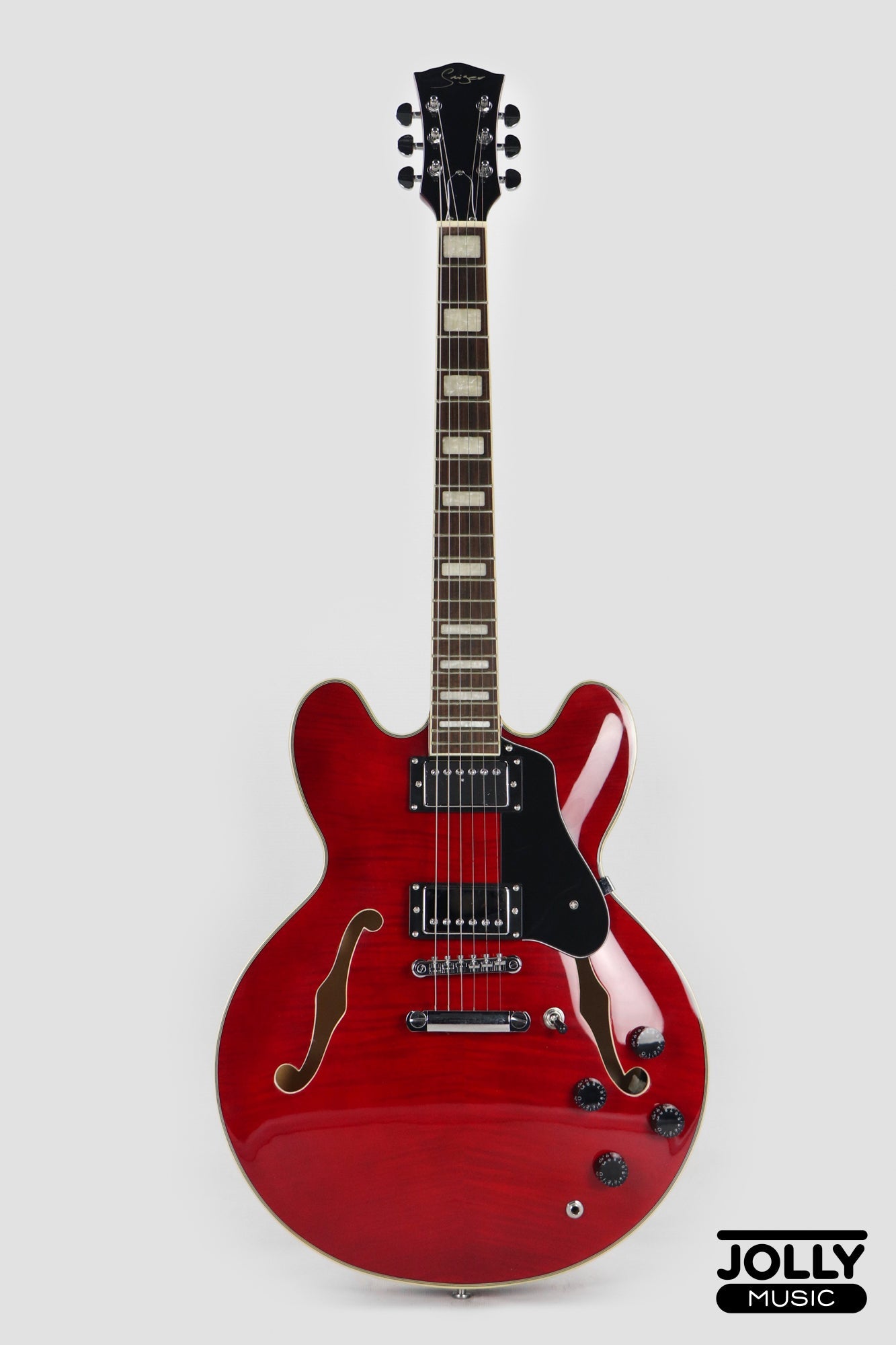 Smiger S-G16 Semi-Hollow Electric Guitar - Red