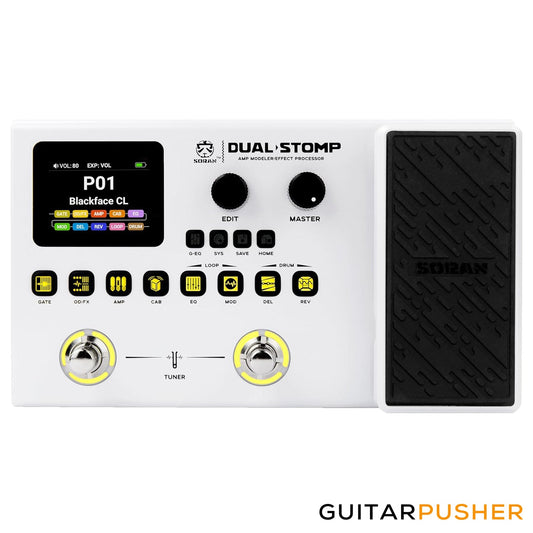 SORAN JME-01 Dual Stomp Rechargeable Multi-Effects Processor w/ Wah, Expression, Volume