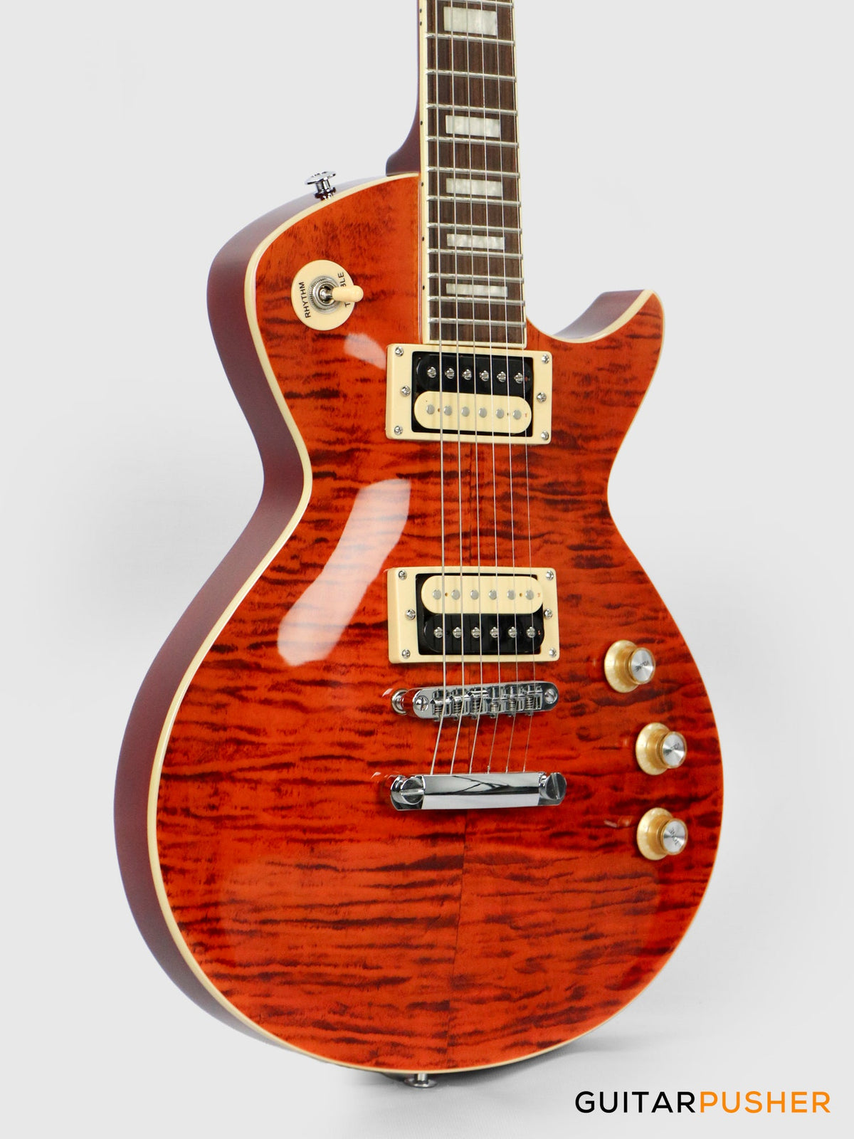 Tagima Mirach FL Flamed Maple Top Les Paul (Transparent Amber)