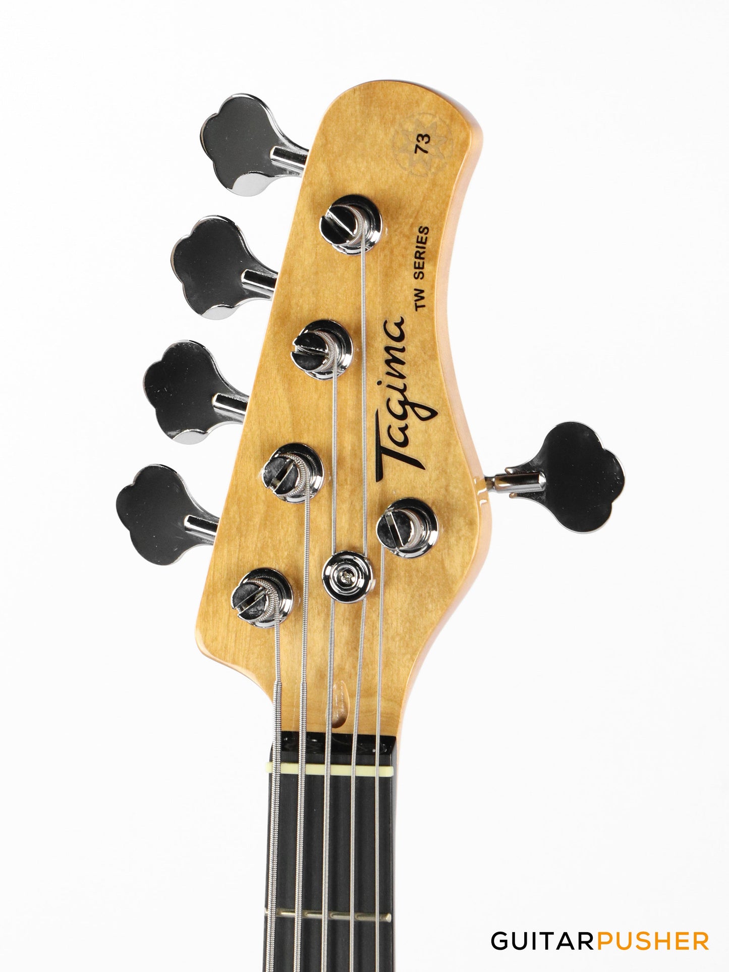 Tagima TW-73 '73 5-String Jazz Bass Black (Rosewood Fingerboard / Alpine White Pickguard)