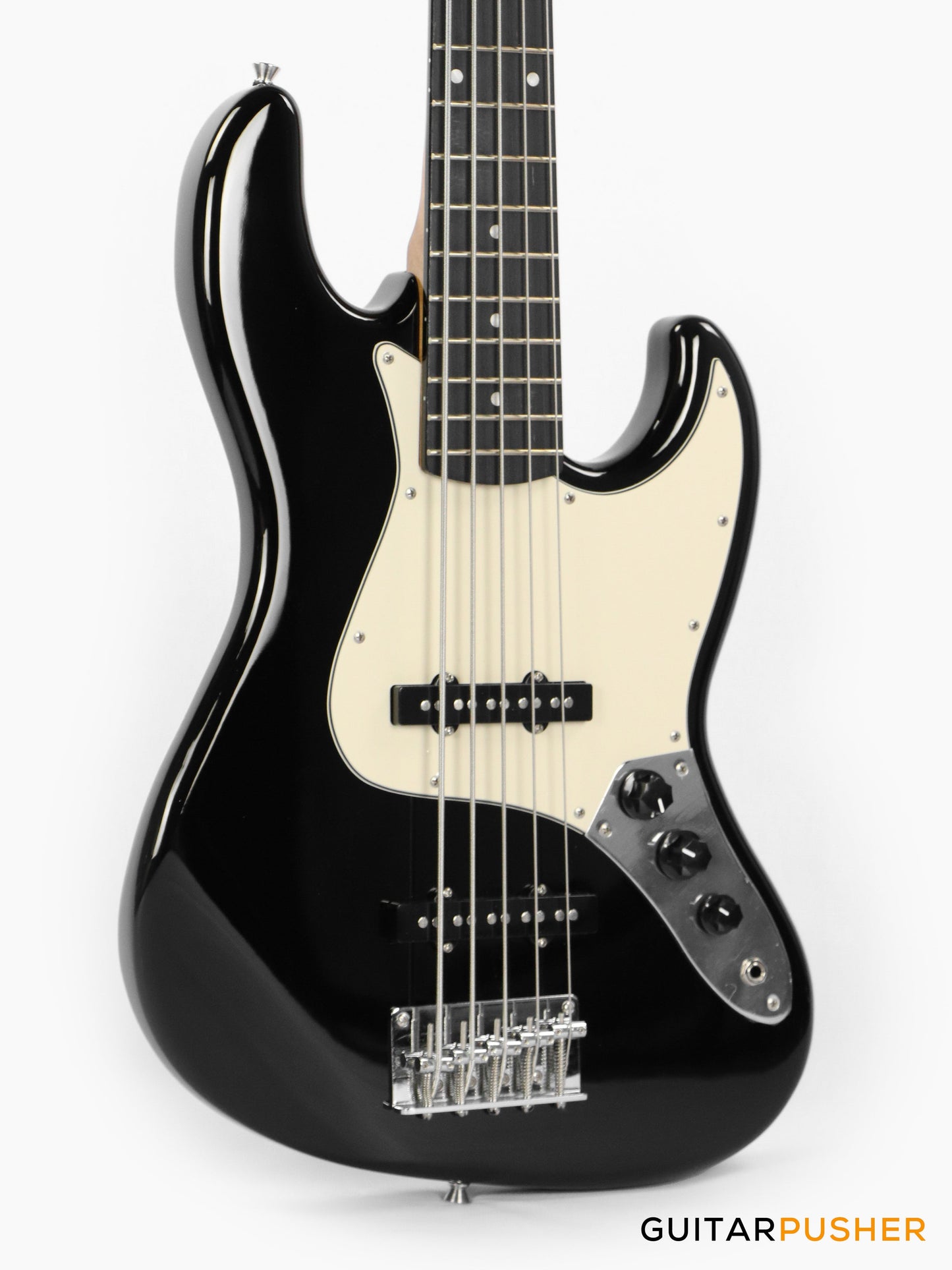 Tagima TW-73 '73 5-String Jazz Bass Black (Rosewood Fingerboard / Alpine White Pickguard)