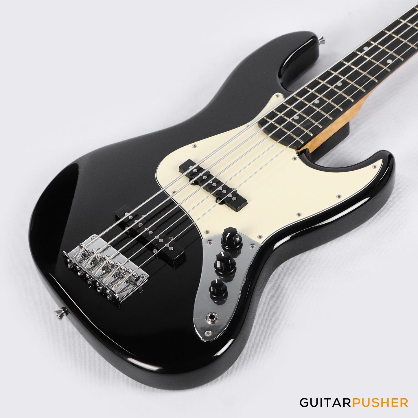 Tagima TW-73 '73 5-String Jazz Bass Black (Rosewood Fingerboard / Alpine White Pickguard)