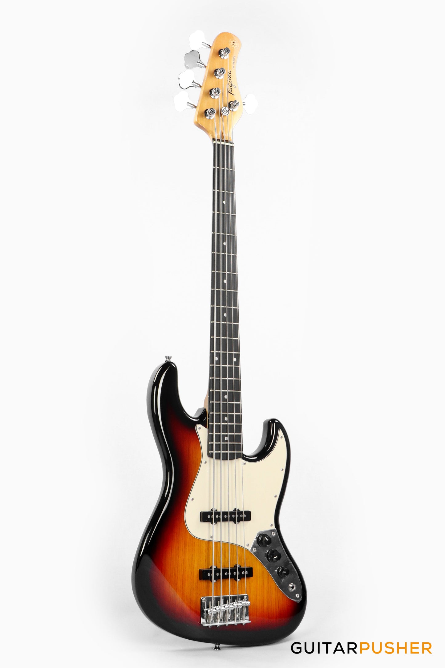 Tagima TW-73 '73 5-String Jazz Bass - Sunburst (Rosewood Fingerboard / Mint Pickguard)