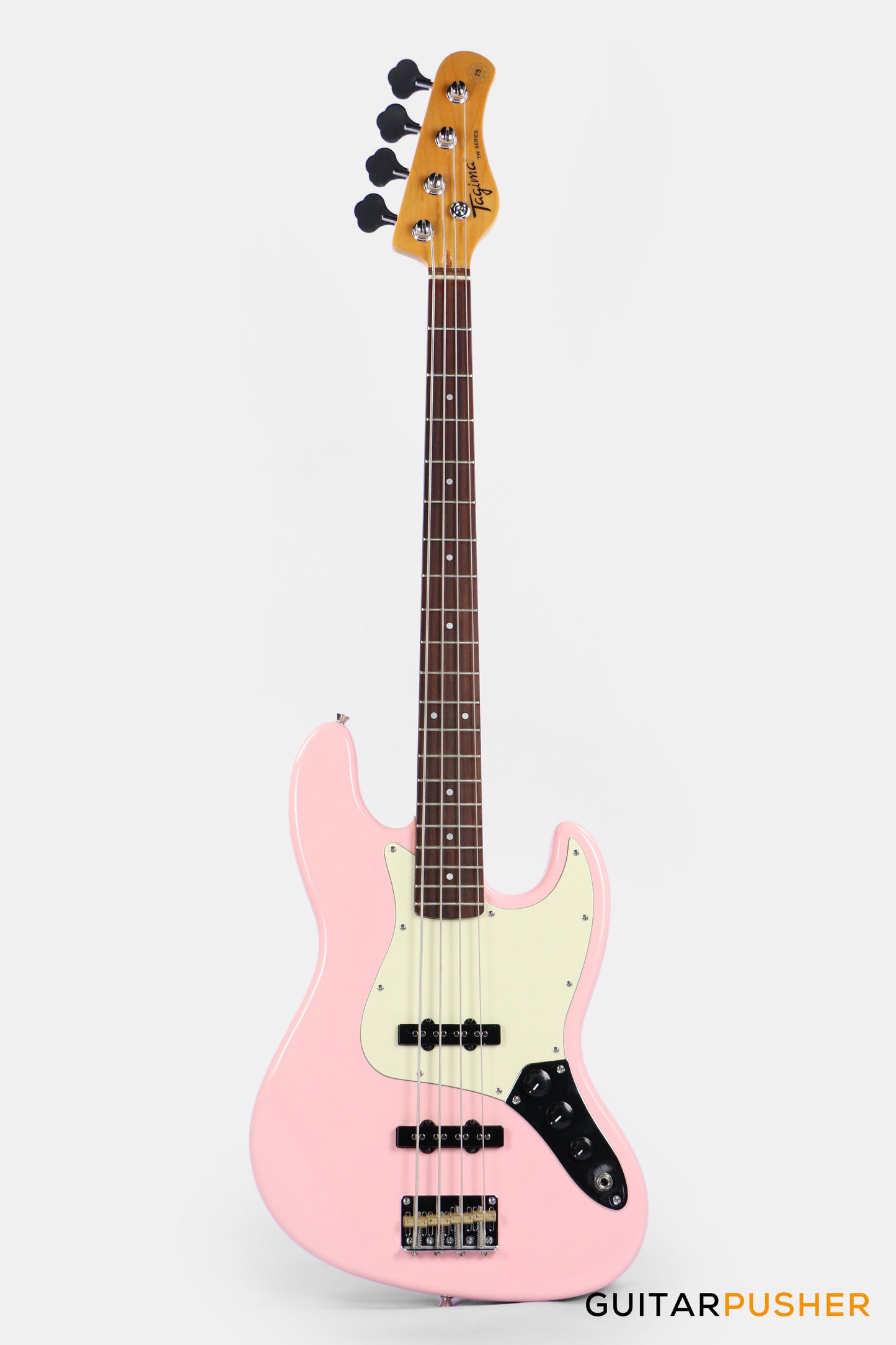 Tagima TW-73 '4-String 73 Jazz Pink (Rosewood/Alpine White)