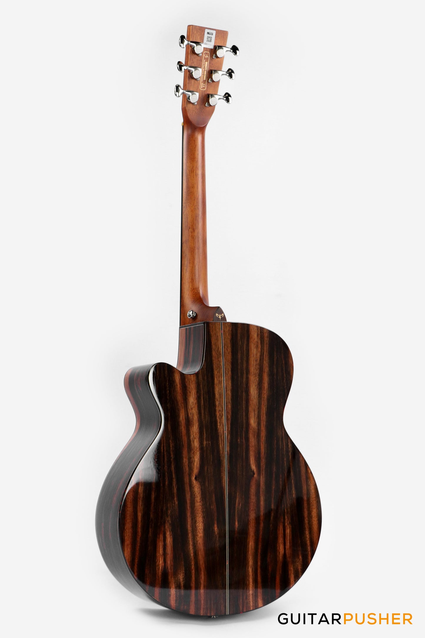 Tyma A1 Custom-ZL Solid Mahogany Top Striped Ebony OM Acoustic-Electric Guitar with OS1 Pickup