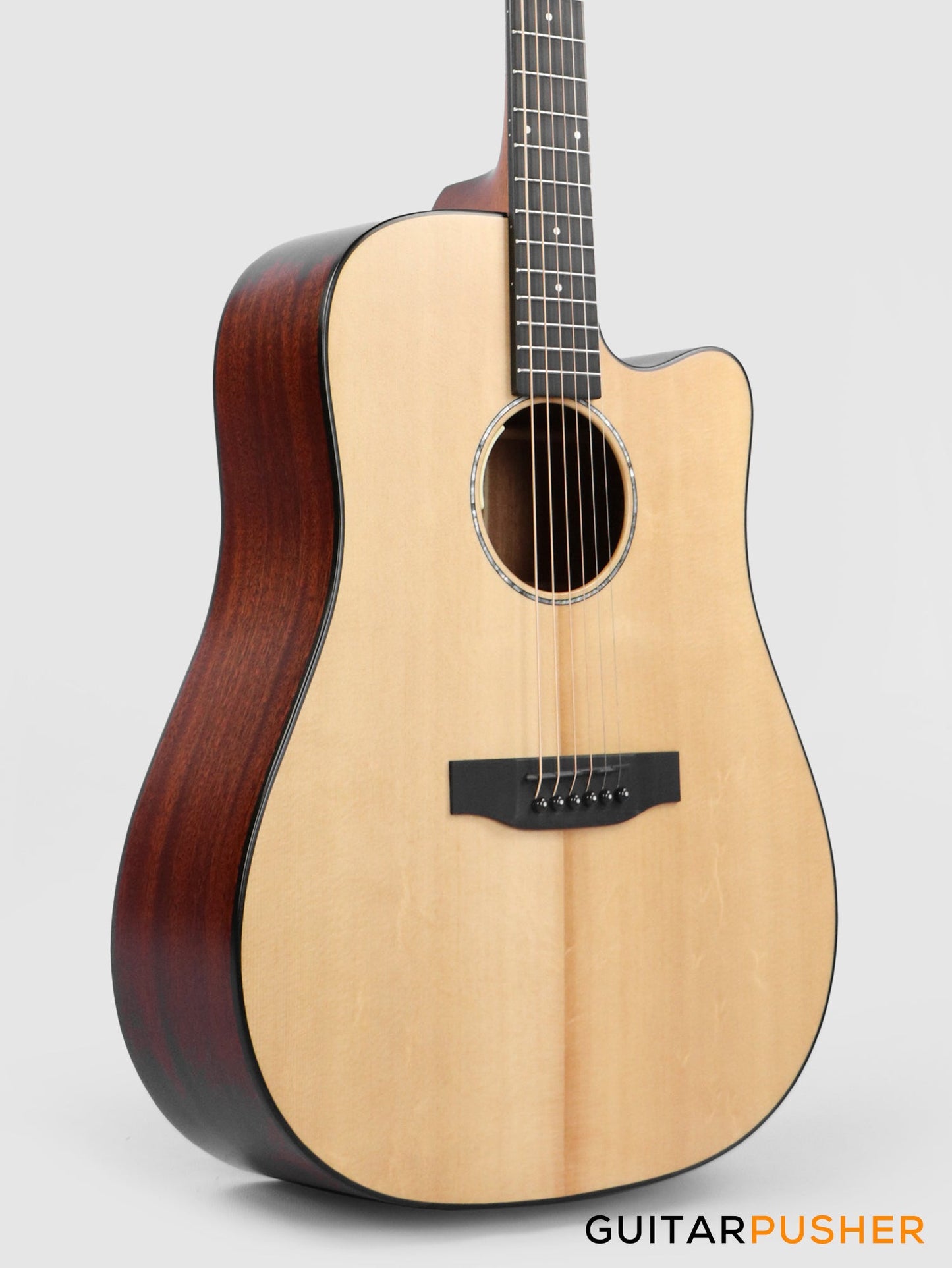 Tyma D-3C NSE Solid Sitka Spruce Top Mahogany Dreadnought Acoustic-Electric Guitar with T-200 MAX preamp
