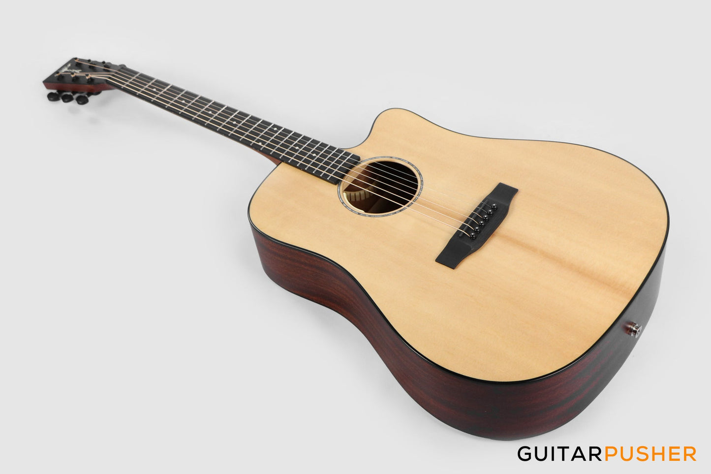 Tyma D-3C NSE Solid Sitka Spruce Top Mahogany Dreadnought Acoustic-Electric Guitar with T-200 MAX preamp