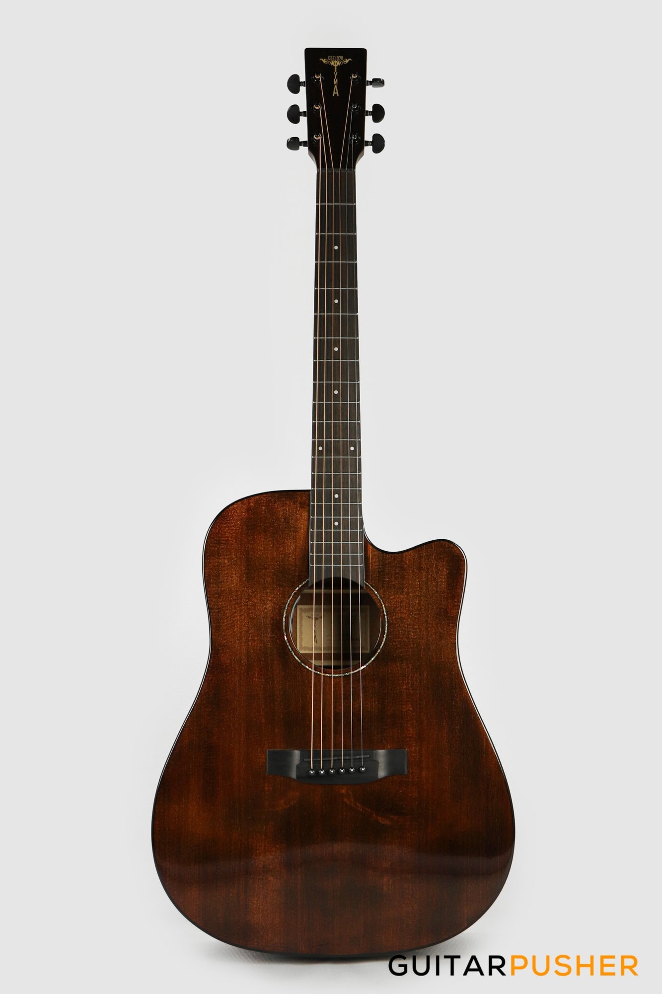 Tyma D-3C RSE Solid Mahogany Top Dreadnought All-Mahogany Acoustic-Electric Guitar with T-200 MAX preamp