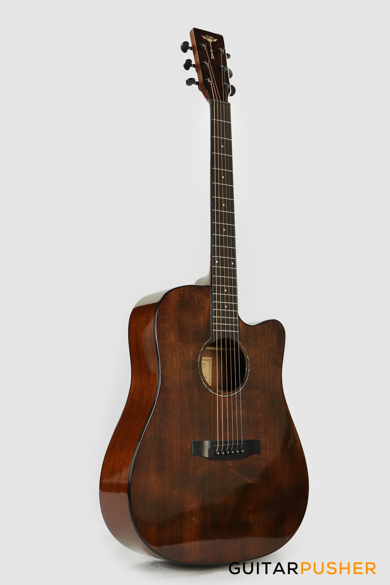 Tyma D-3C RSE Solid Mahogany Top Dreadnought All-Mahogany Acoustic-Electric Guitar with T-200 MAX preamp