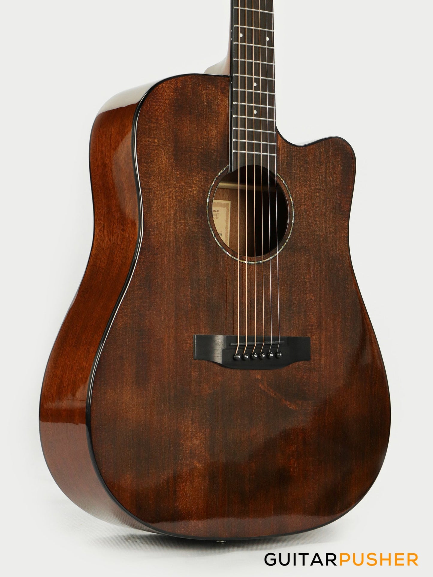 Tyma D-3C RSE Solid Mahogany Top Dreadnought All-Mahogany Acoustic-Electric Guitar with T-200 MAX preamp