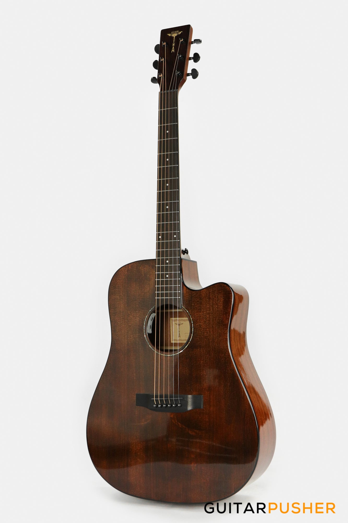 Tyma D-3C RSE Solid Mahogany Top Dreadnought All-Mahogany Acoustic-Electric Guitar with T-200 MAX preamp