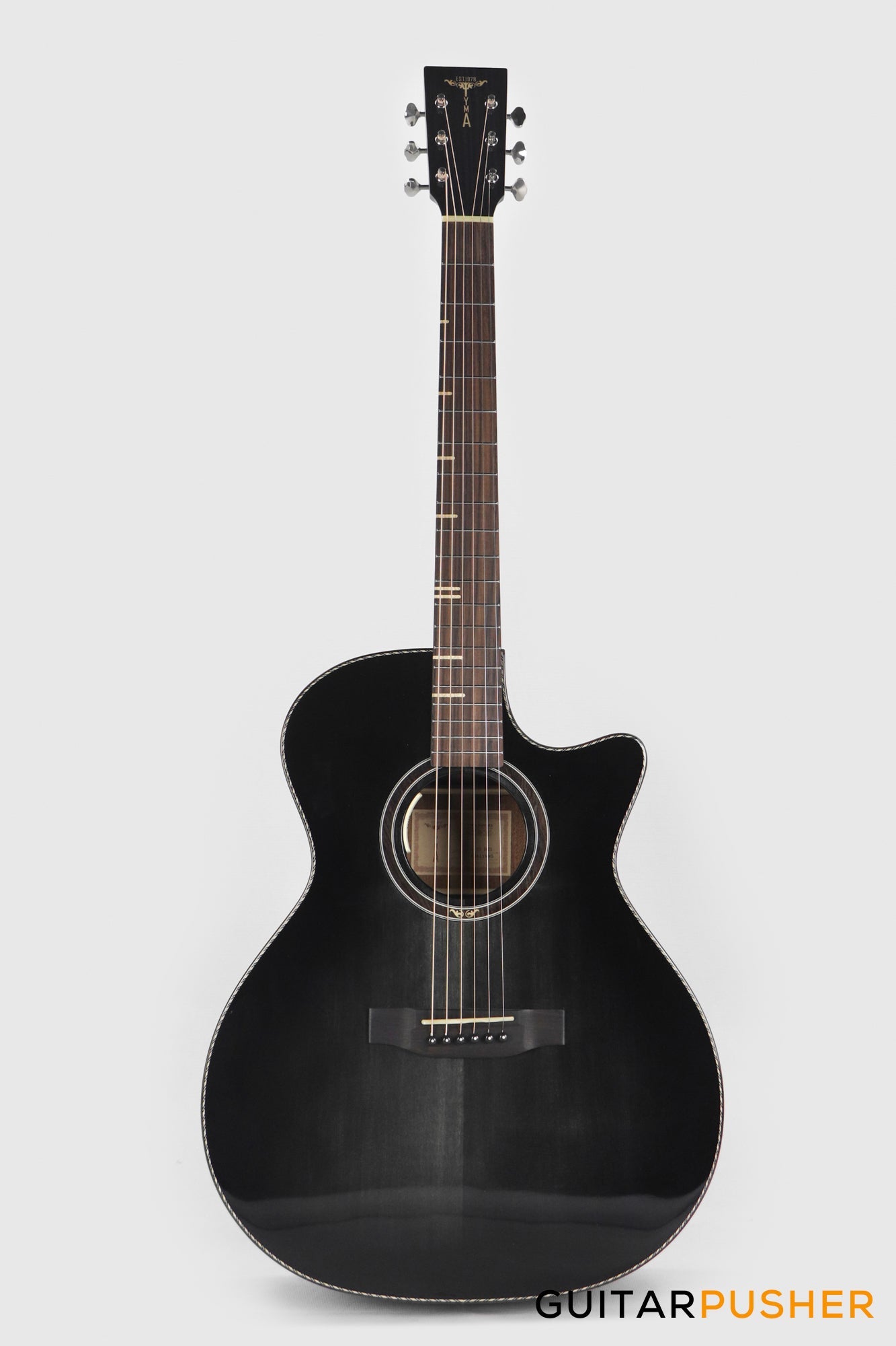 Tyma G-10 BKSE Solid Sitka Spruce Top Mahogany Auditorium Acoustic-Electric Guitar with T-200 MAX preamp