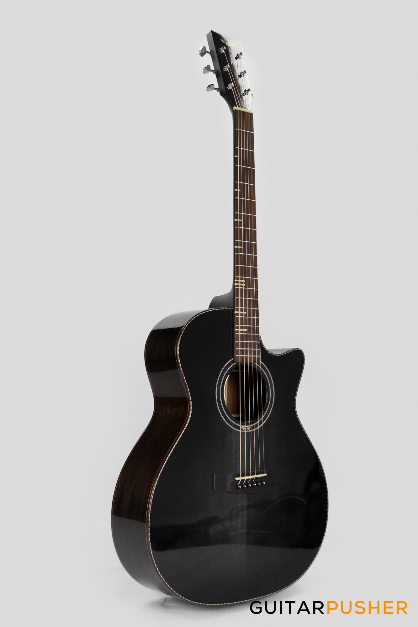 Tyma G-10 BKSE Solid Sitka Spruce Top Mahogany Auditorium Acoustic-Electric Guitar with T-200 MAX preamp