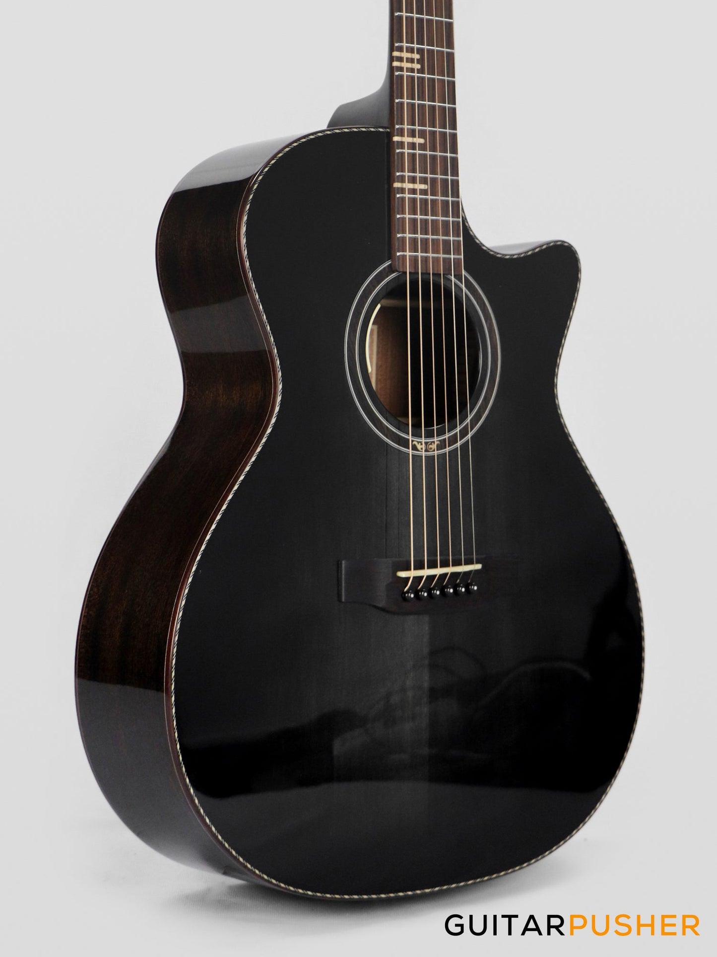 Tyma G-10 BKSE Solid Sitka Spruce Top Mahogany Auditorium Acoustic-Electric Guitar with T-200 MAX preamp