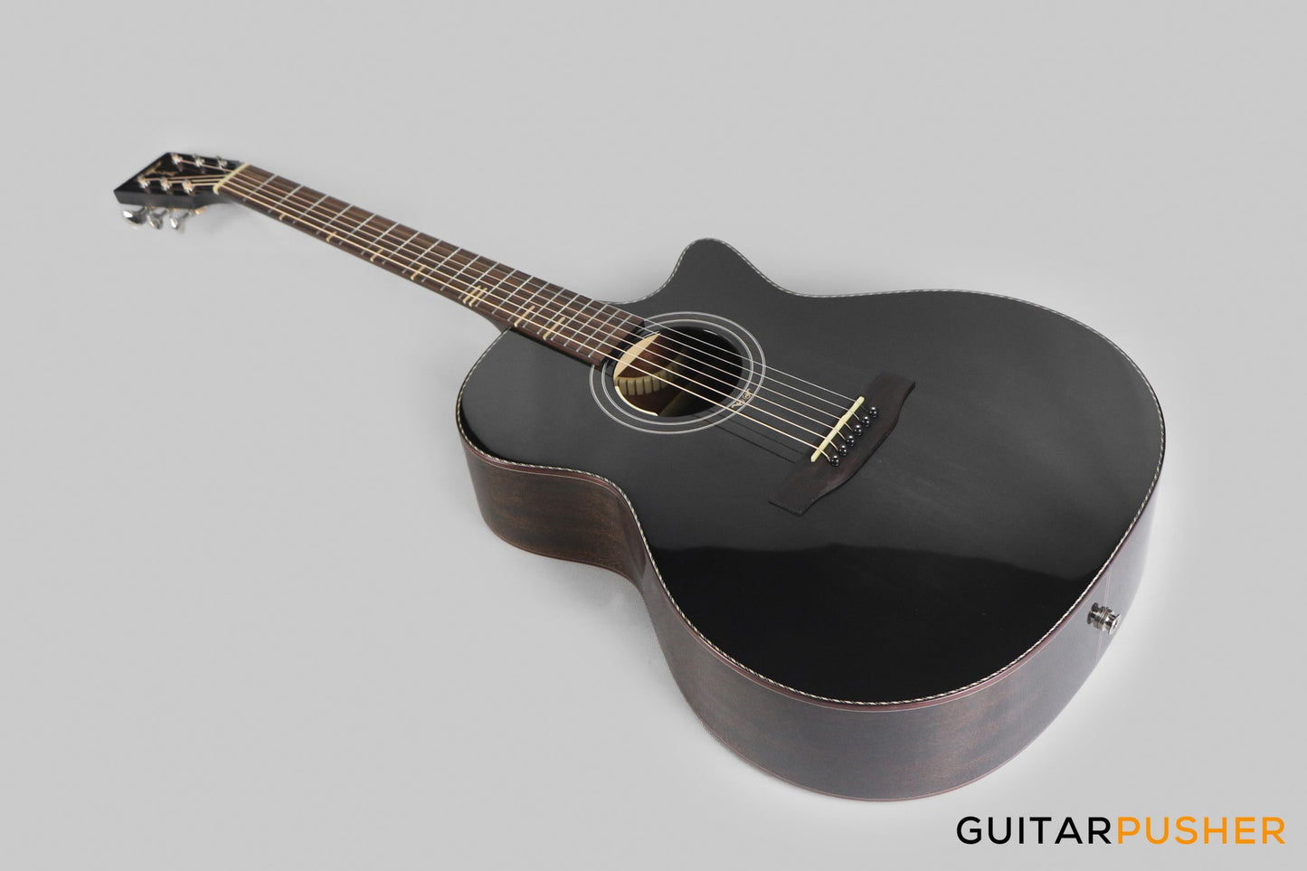 Tyma G-10 BKSE Solid Sitka Spruce Top Mahogany Auditorium Acoustic-Electric Guitar with T-200 MAX preamp