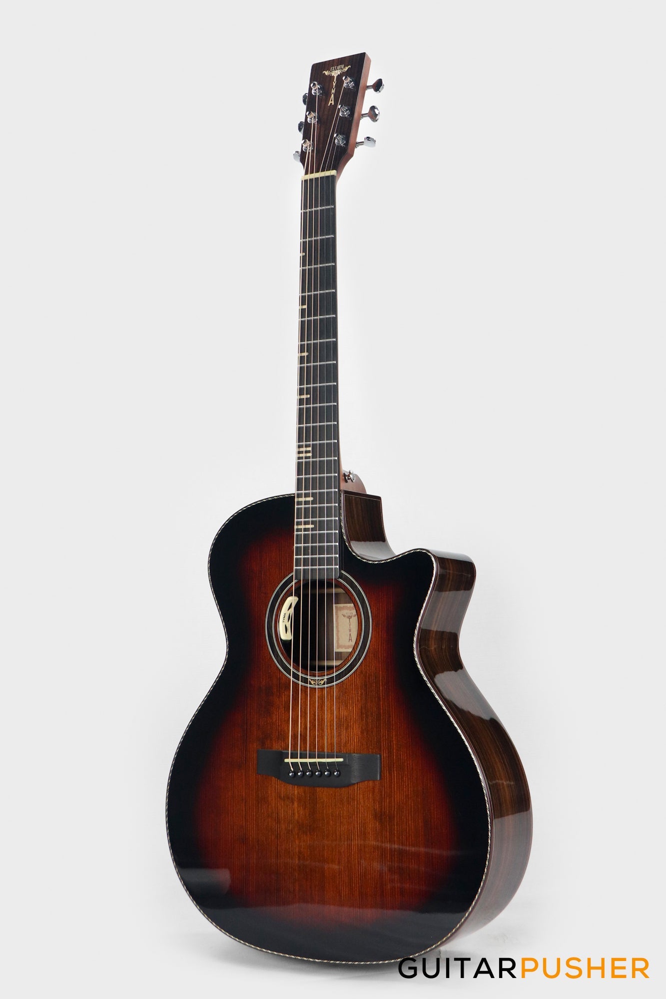 Tyma G-20 BRSE Solid Sitka Spruce Top Mahogany Auditorium Acoustic-Electric Guitar with T-200 MAX preamp