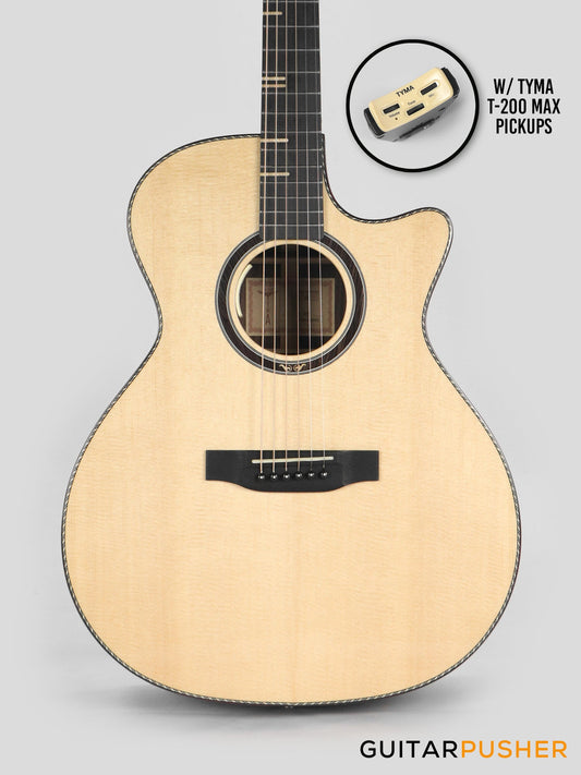 Tyma G-20 SE Solid Sitka Spruce Top Mahogany Auditorium Acoustic-Electric Guitar with T-200 MAX preamp