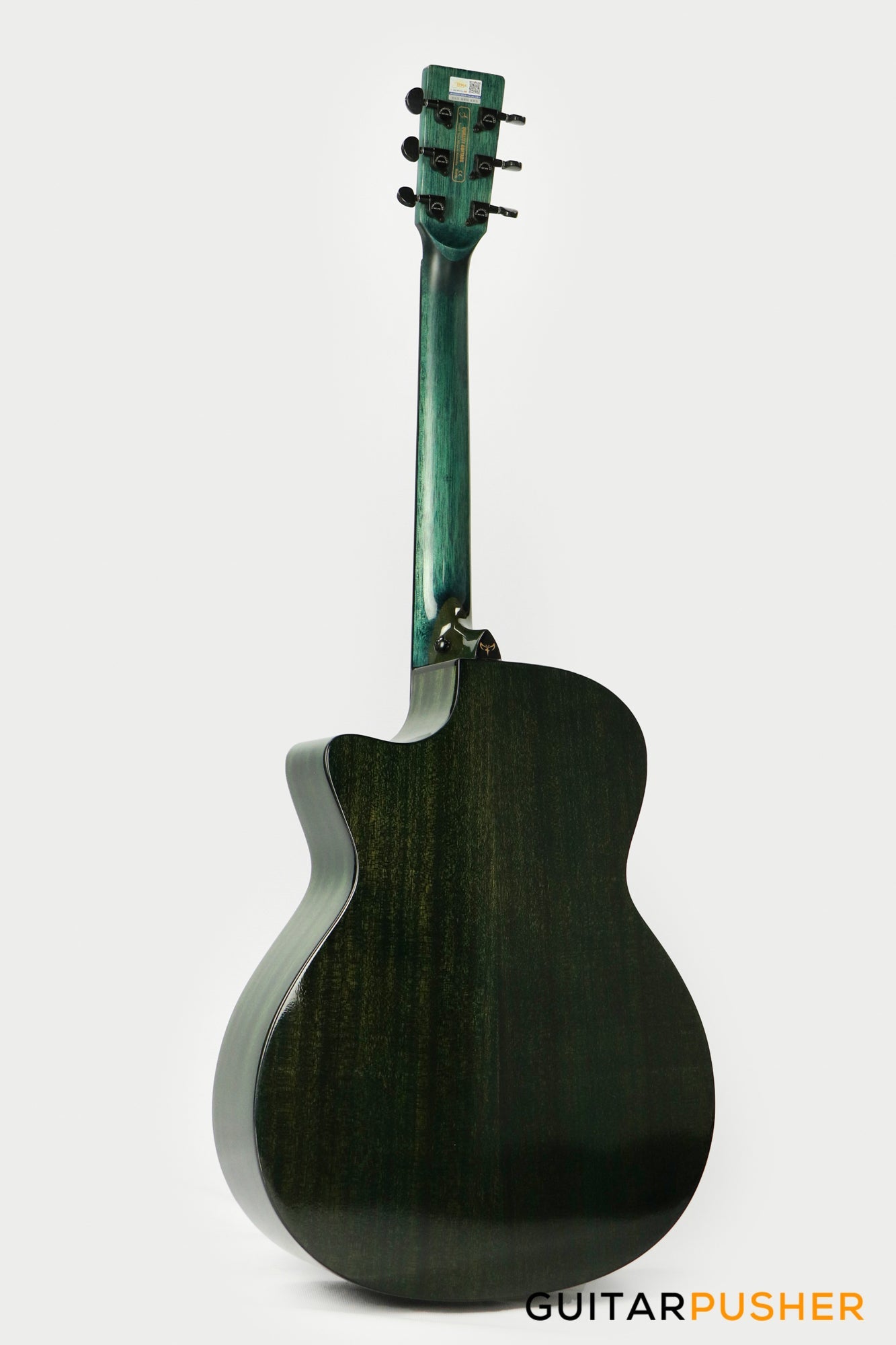 Tyma G-3 CBE Solid Sitka Spruce Top Mahogany Auditorium Acoustic-Electric Guitar with T-200 MAX preamp (Ice Blue)