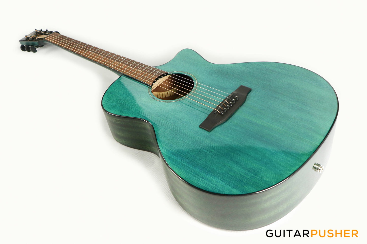Tyma G-3 CBE Solid Sitka Spruce Top Mahogany Auditorium Acoustic-Electric Guitar with T-200 MAX preamp (Ice Blue)