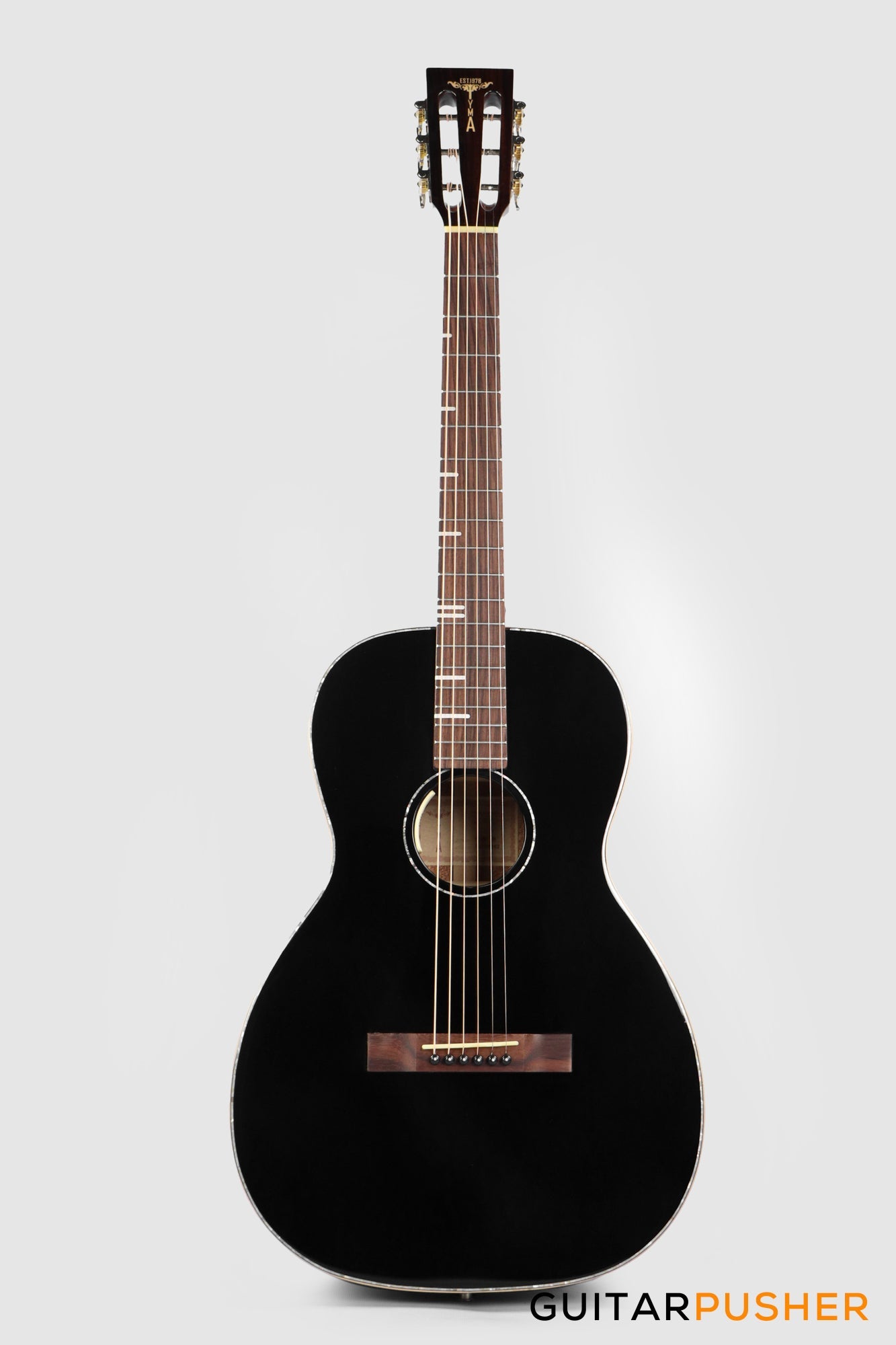 Tyma P-18E BK Solid Top 00 Parlor Acoustic-Electric Guitar with T-200 MAX preamp