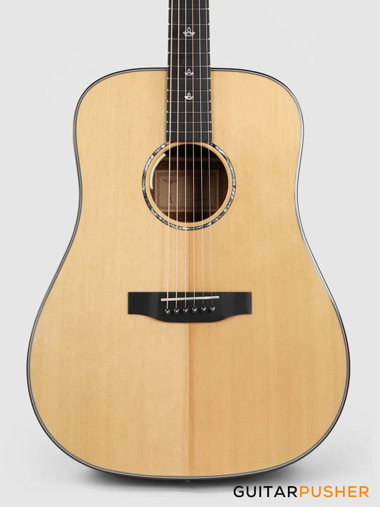 Tyma TD-10E Solid Sitka Spruce Top African Peach Core Dreadnought Acoustic-Electric Guitar with T-200 MAX preamp