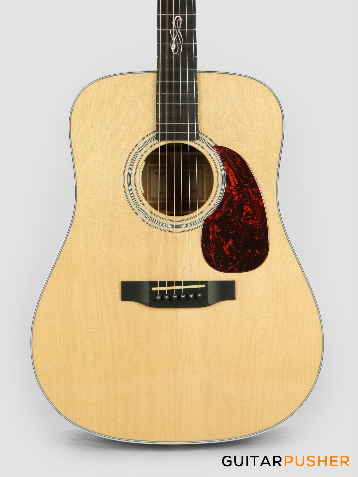 Tyma TD-15E Solid Sitka Spruce Top Dreadnought Acoustic-Electric Guitar with T-200 MAX preamp