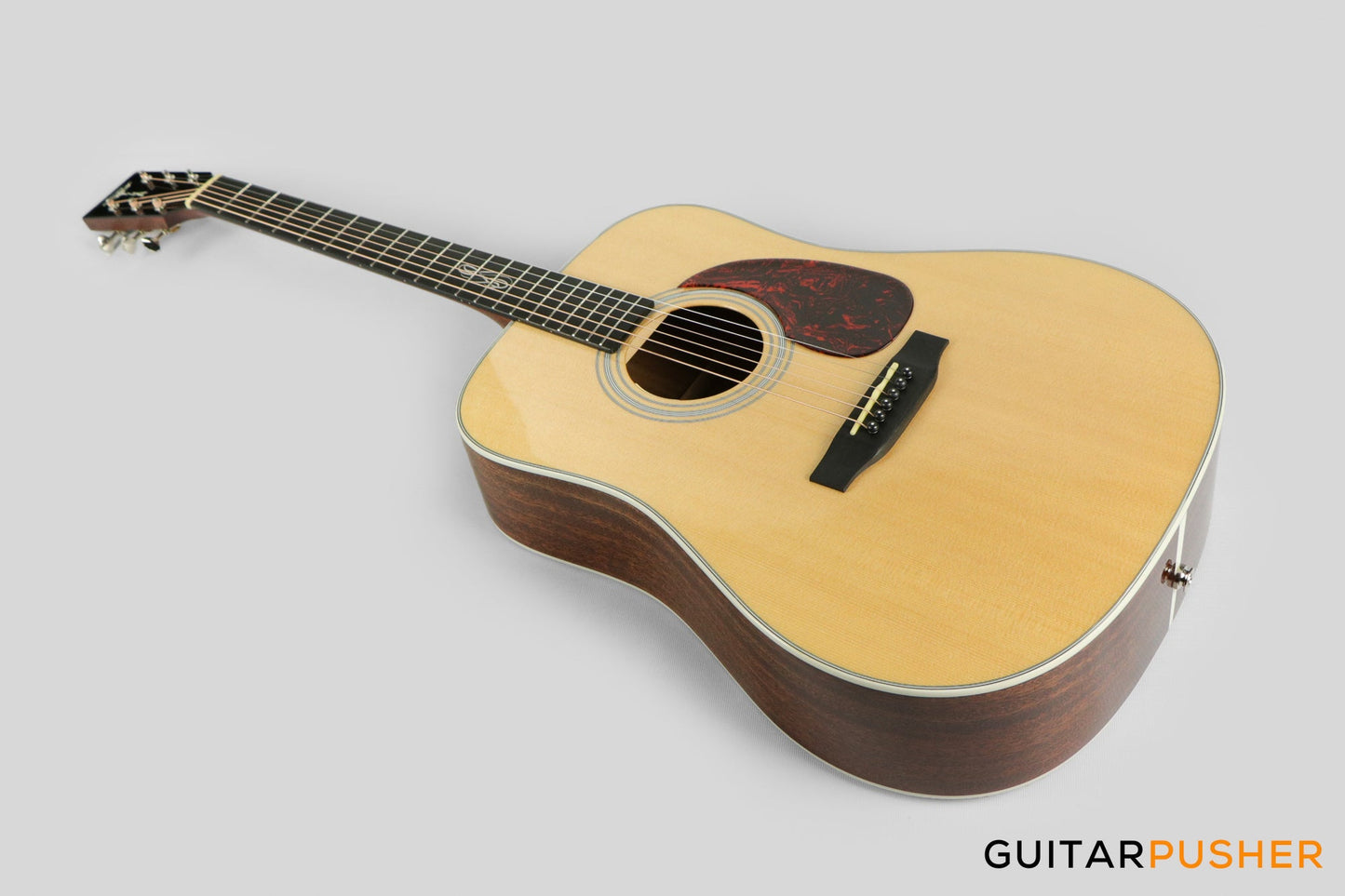 Tyma TD-15E Solid Sitka Spruce Top Dreadnought Acoustic-Electric Guitar with T-200 MAX preamp