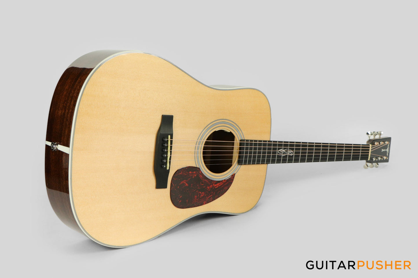 Tyma TD-15E Solid Sitka Spruce Top Dreadnought Acoustic-Electric Guitar with T-200 MAX preamp