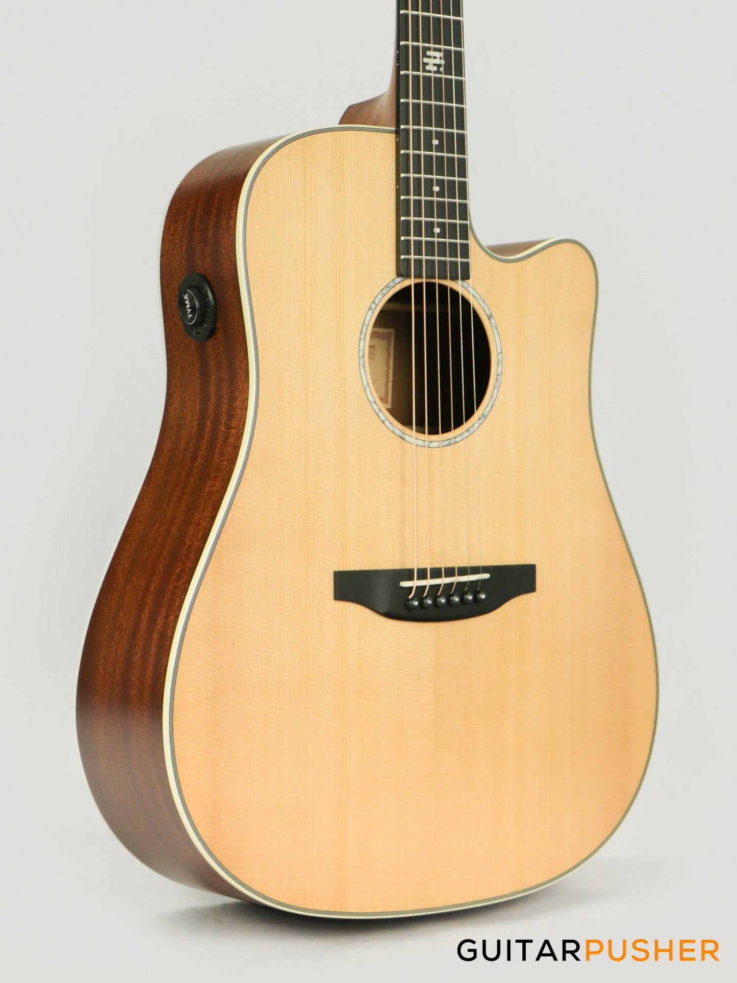 Tyma TD-5CE Solid Sitka Spruce Top Mahogany Dreadnought Acoustic-Electric Guitar with OS1 Pickup