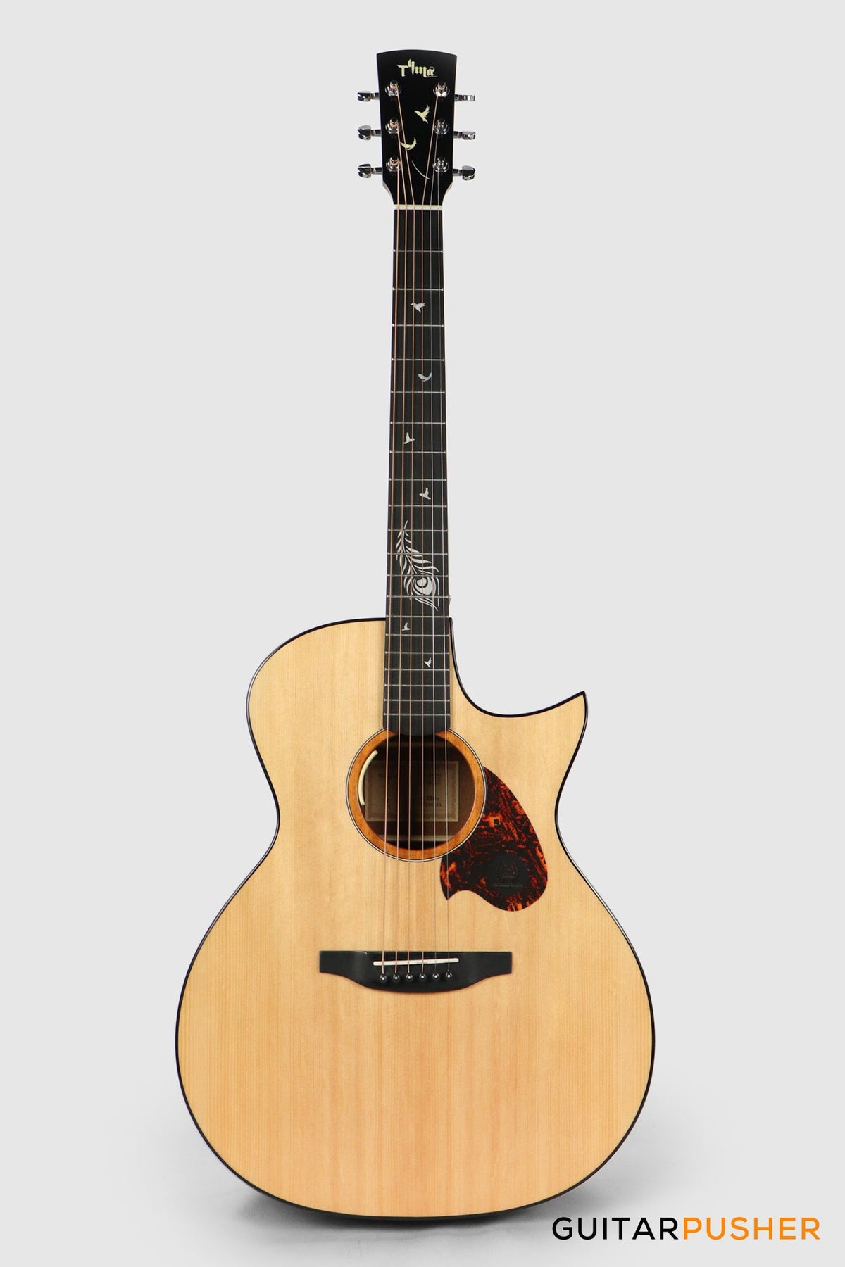 Tyma TG-5E Live Solid Sitka Spruce Top Sapele Grand Auditorium Acoustic-Electric Guitar with T200 MAX preamp