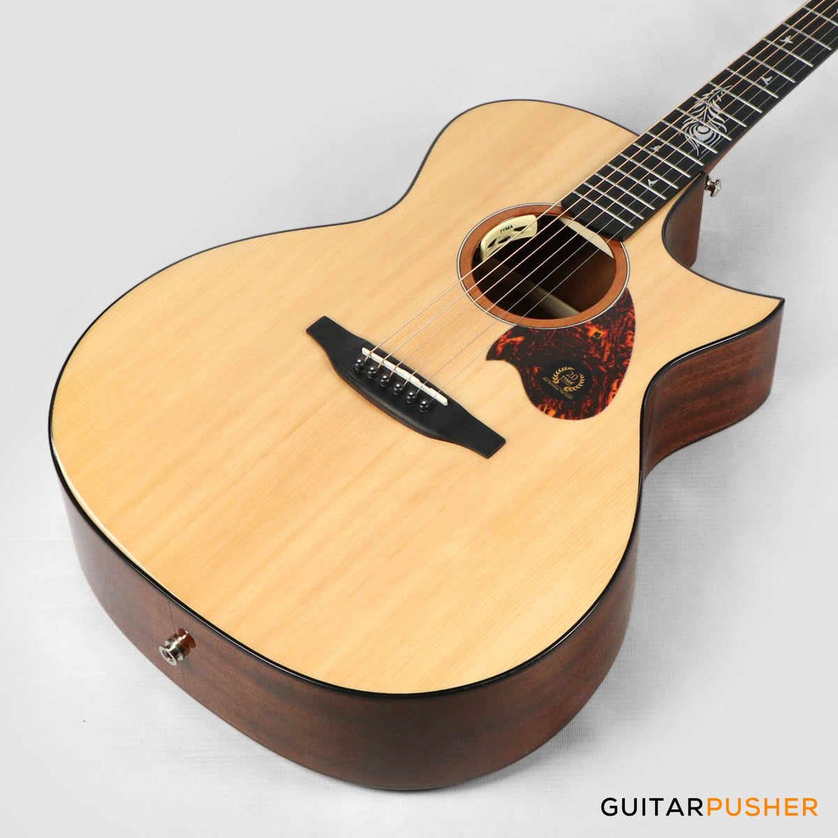 Tyma TG-5E Live Solid Sitka Spruce Top Sapele Grand Auditorium Acoustic-Electric Guitar with T200 MAX preamp