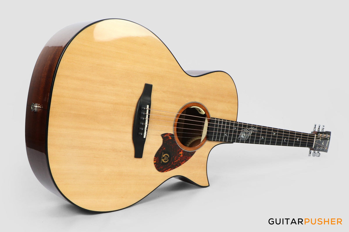 Tyma TG-5E Live Solid Sitka Spruce Top Sapele Grand Auditorium Acoustic-Electric Guitar with T200 MAX preamp