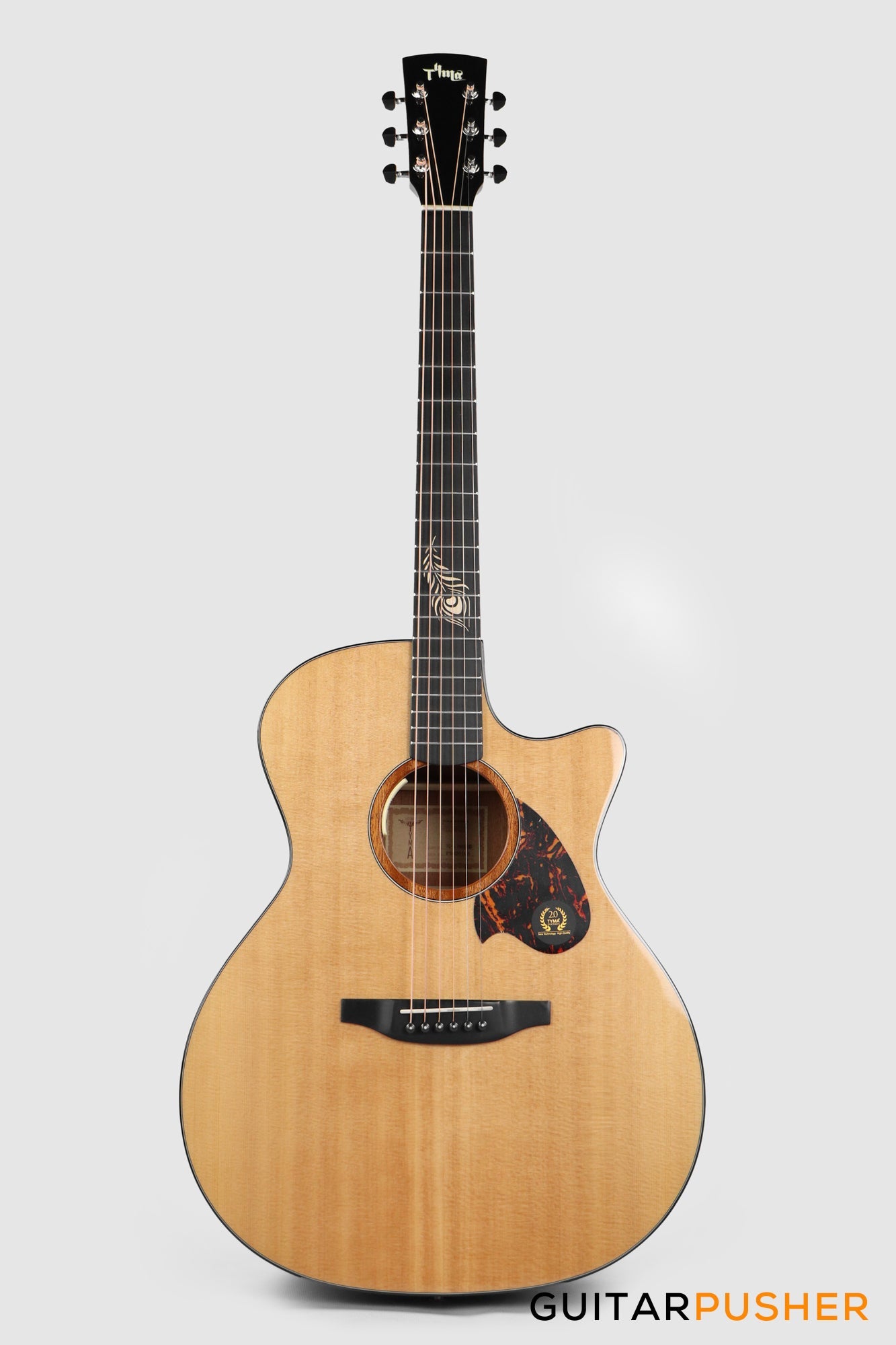 Tyma TG-5E PRO Solid Sitka Spruce Top Sapele Grand Auditorium Acoustic-Electric Guitar with T200 MAX preamp