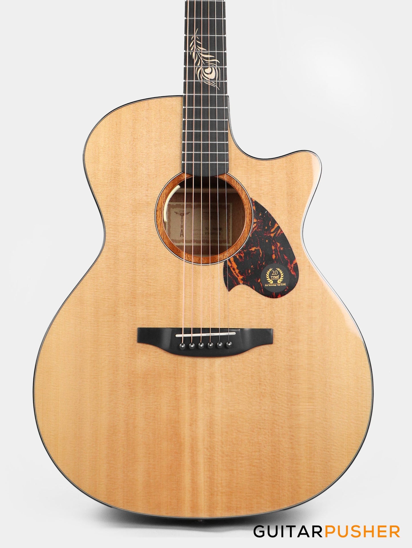 Tyma TG-5E PRO Solid Sitka Spruce Top Sapele Grand Auditorium Acoustic-Electric Guitar with T200 MAX preamp