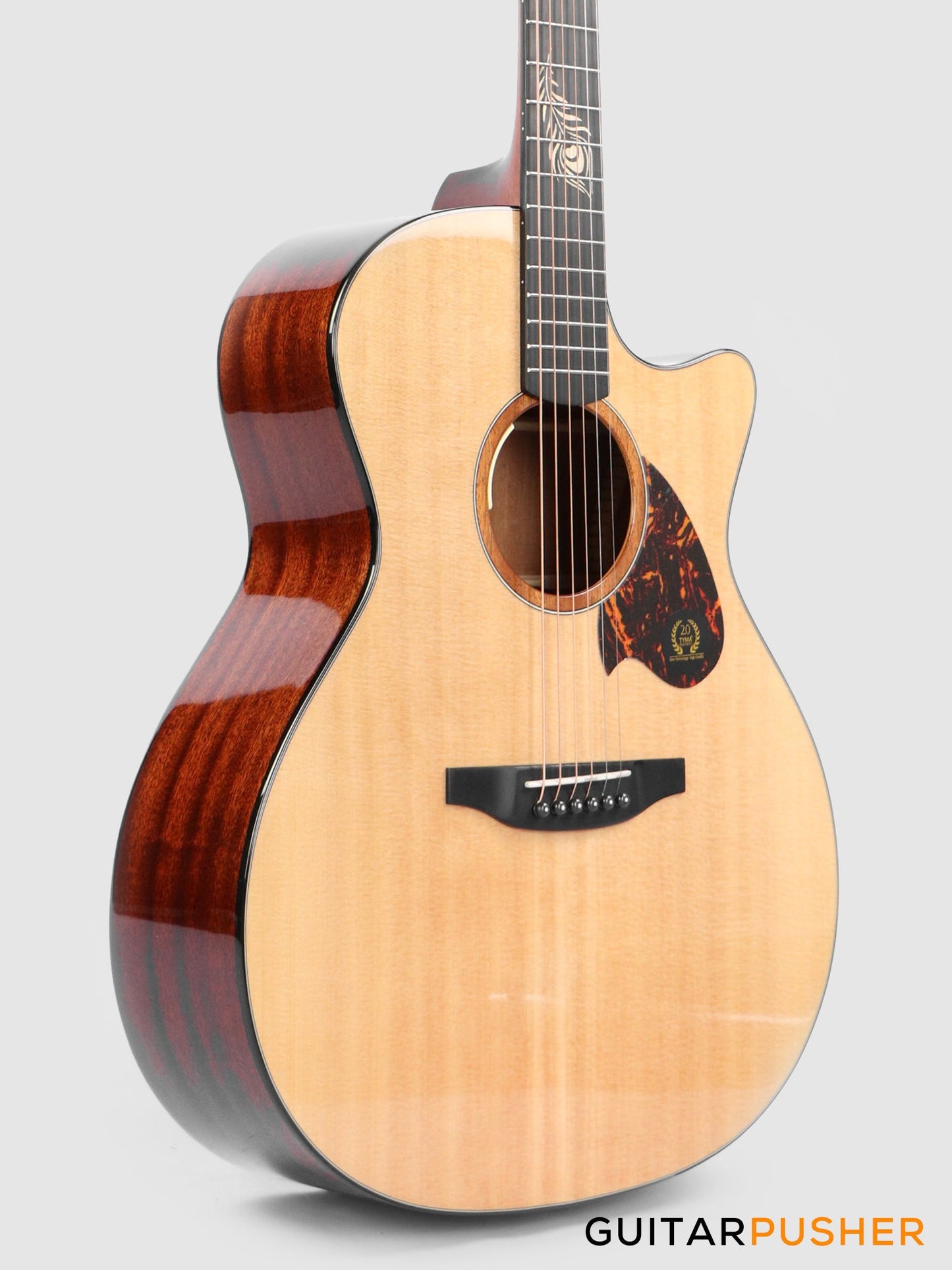 Tyma TG-5E PRO Solid Sitka Spruce Top Sapele Grand Auditorium Acoustic-Electric Guitar with T200 MAX preamp