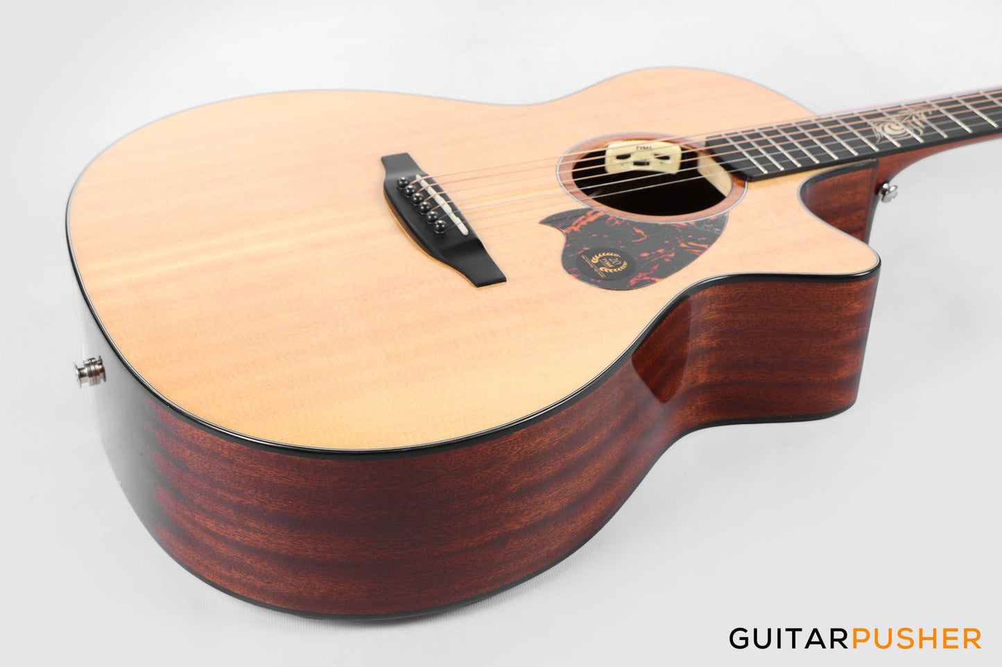 Tyma TG-5E PRO Solid Sitka Spruce Top Sapele Grand Auditorium Acoustic-Electric Guitar with T200 MAX preamp