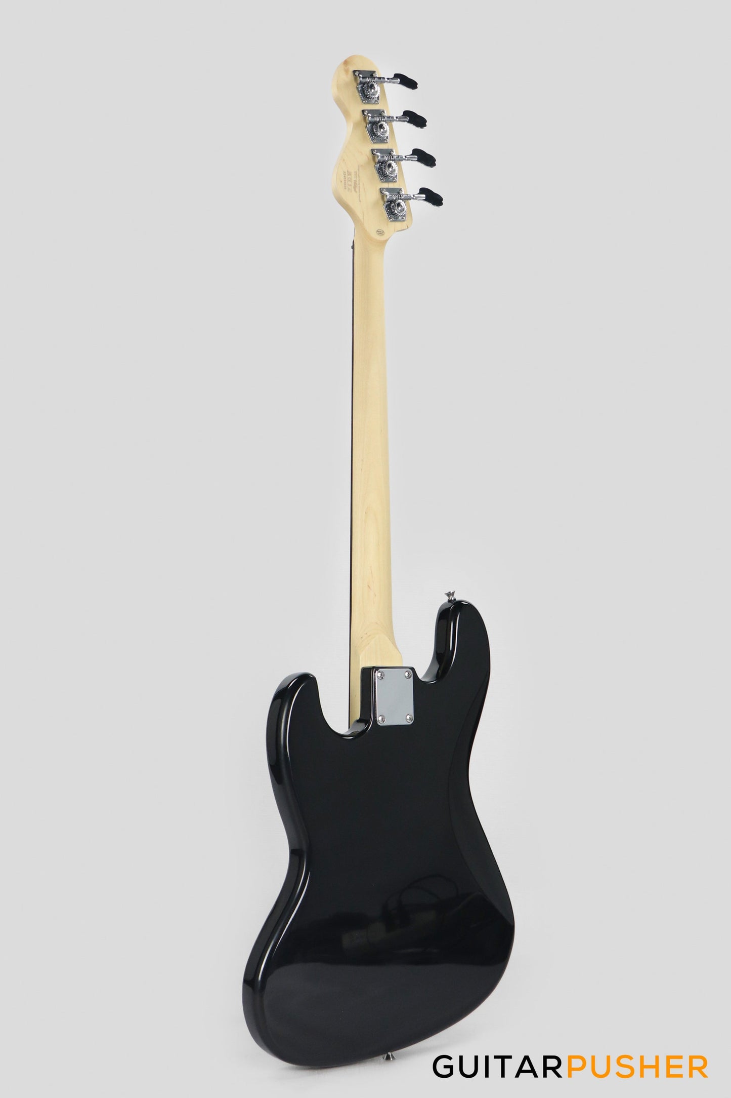 Vintage Coaster Series V49 4-String JB Bass w/ Kinsman 10-Watt Bass Amplifier, Gig Bag, & Accessories - Boulevard Black
