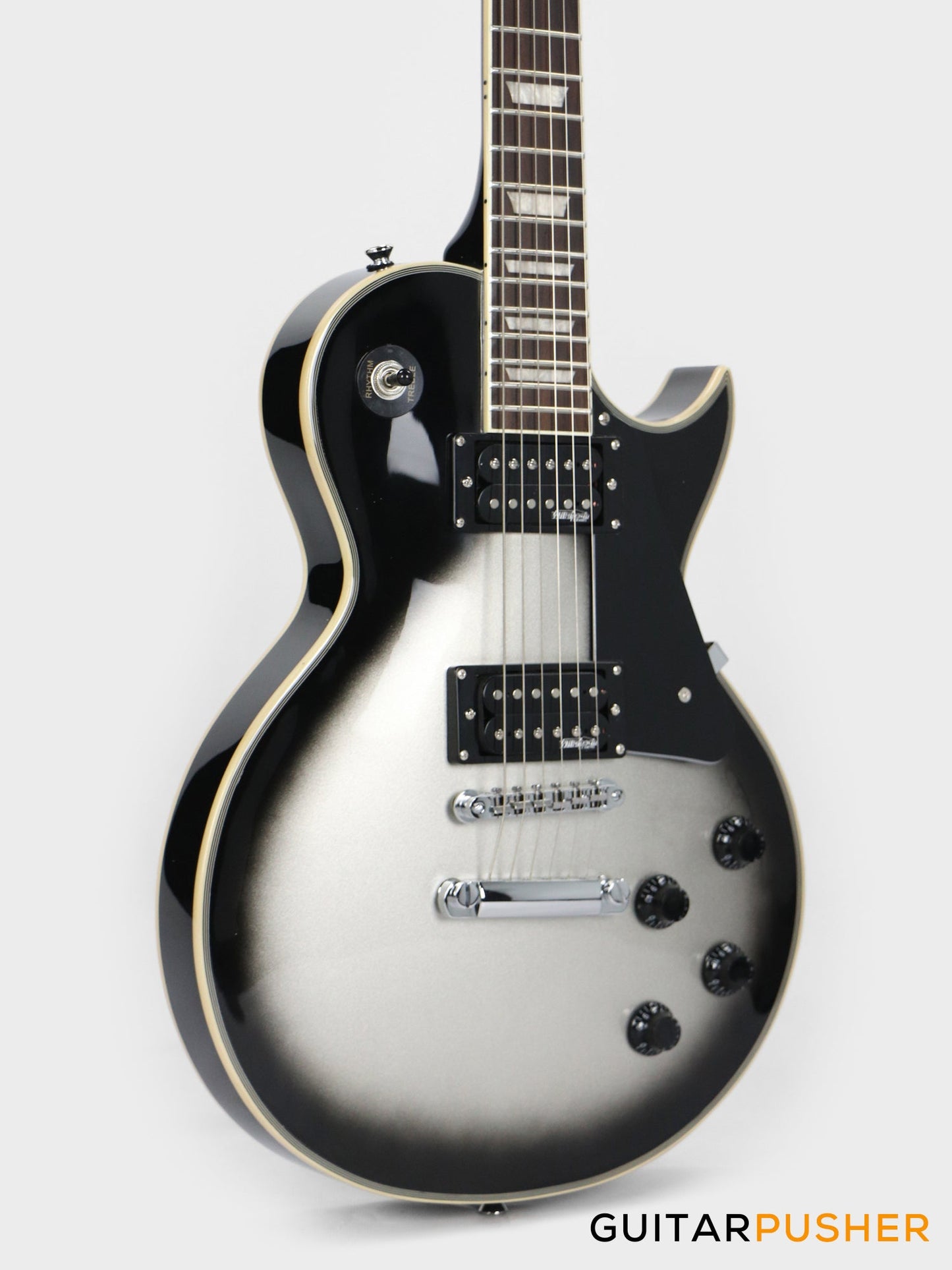 Vintage V100 Reissued Singlecut Electric Guitar - Silverburst