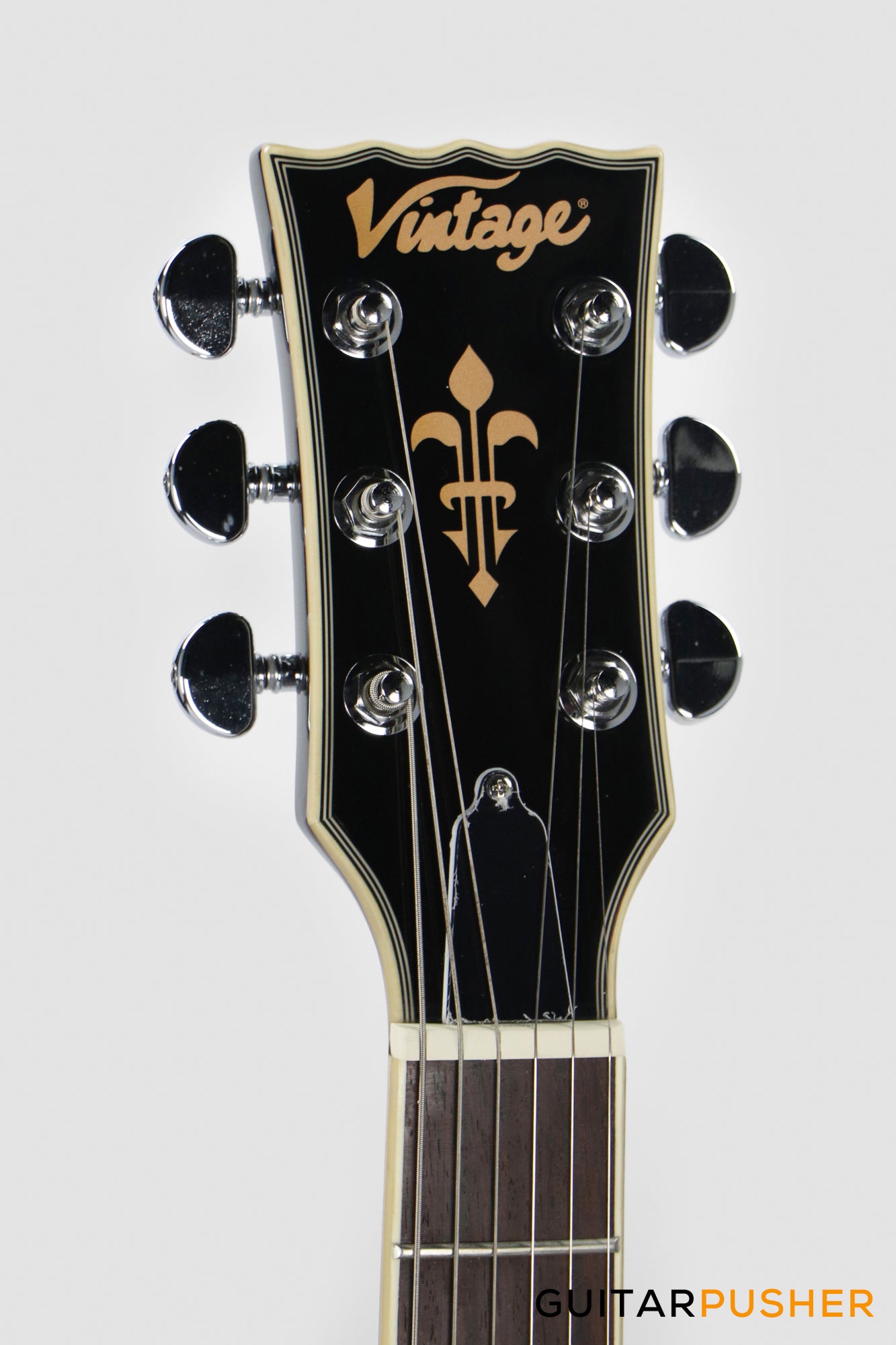 Vintage V100 Reissued Singlecut Electric Guitar - Silverburst