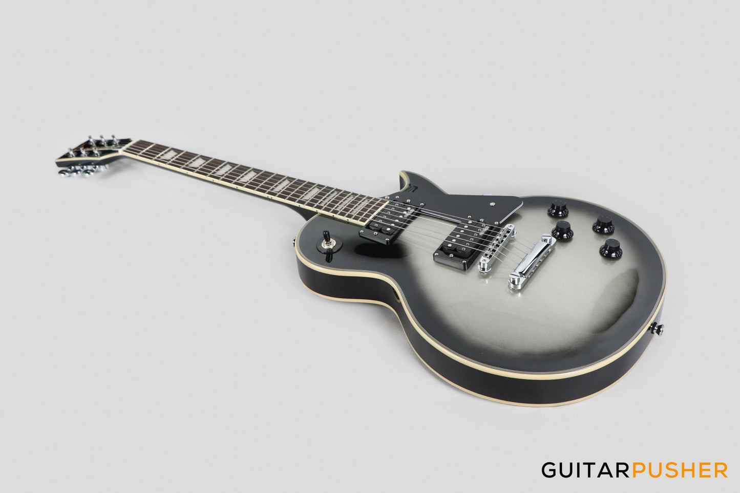 Vintage V100 Reissued Singlecut Electric Guitar - Silverburst