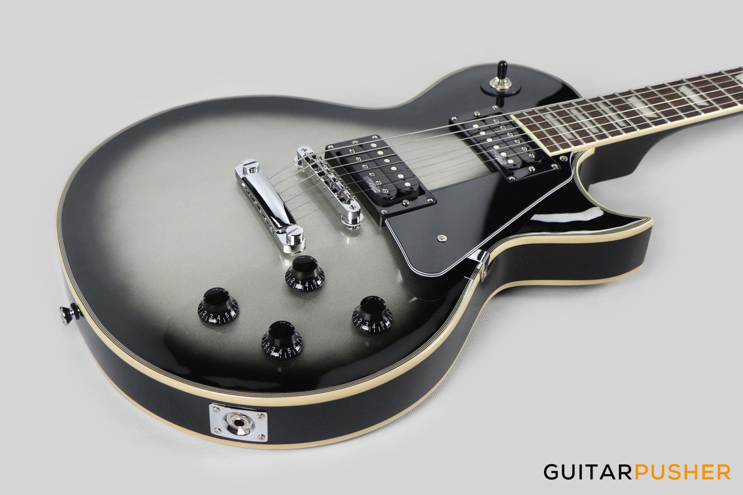 Vintage V100 Reissued Singlecut Electric Guitar - Silverburst