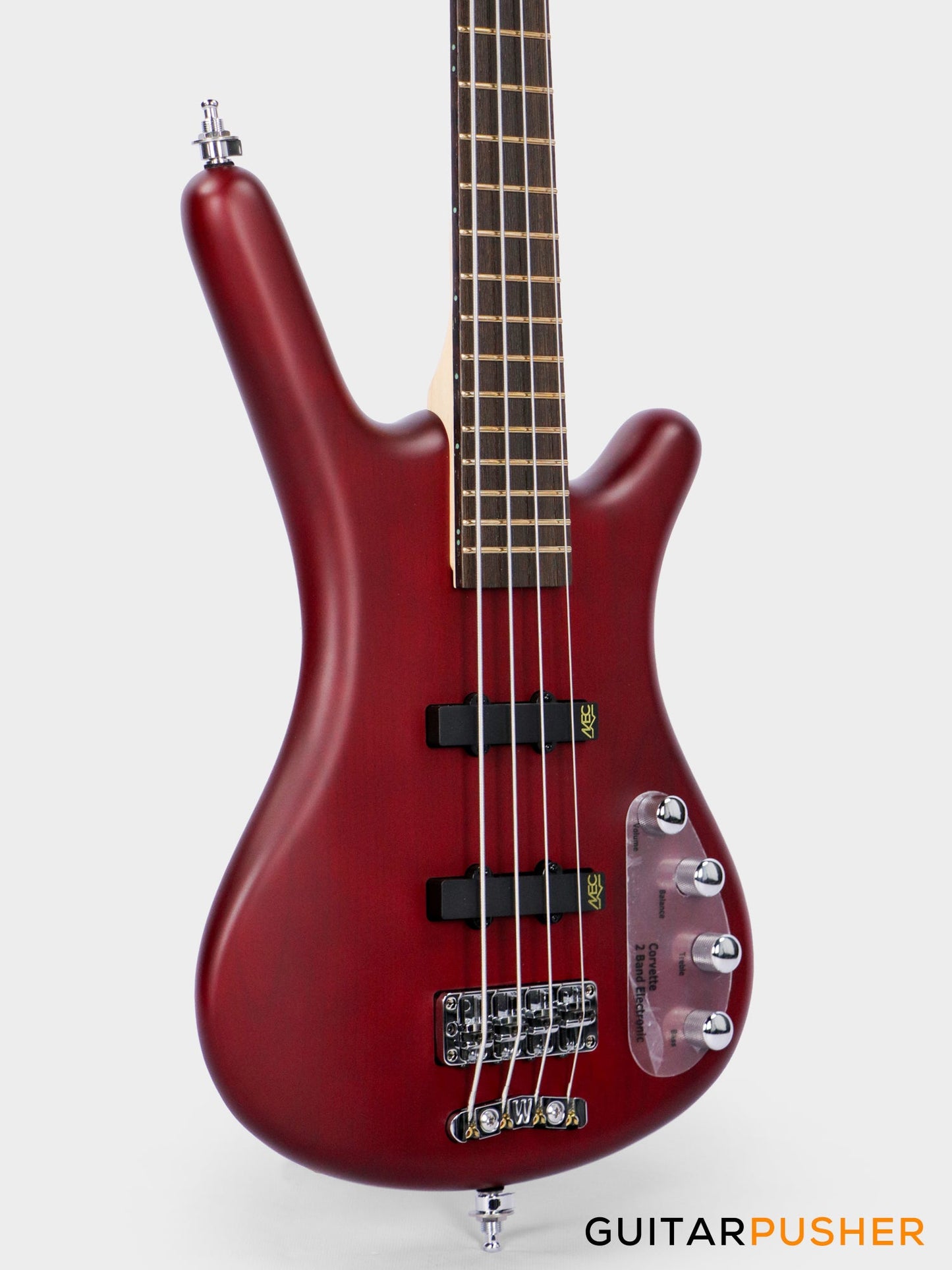 Rockbass by Warwick Corvette Basic 4-String Bass Guitar - Burgundy Red Transparent Satin