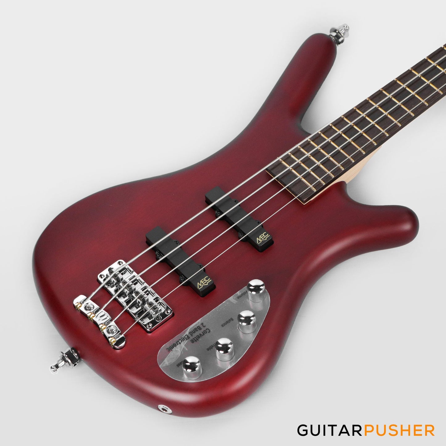 Rockbass by Warwick Corvette Basic 4-String Bass Guitar - Burgundy Red Transparent Satin