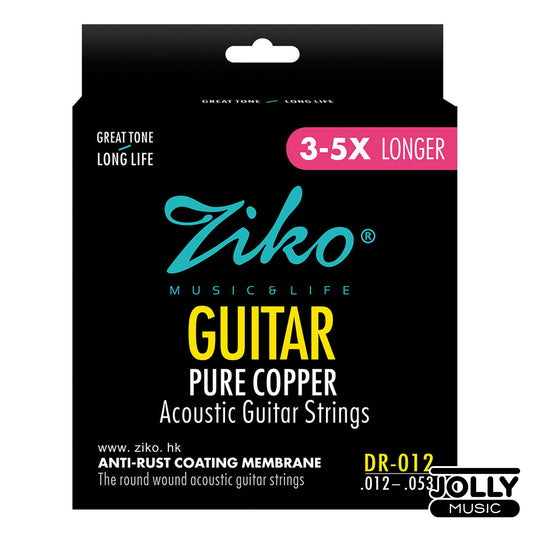 Ziko Pure Copper Anti-Rust Coating Membrane Acoustic Guitar Strings