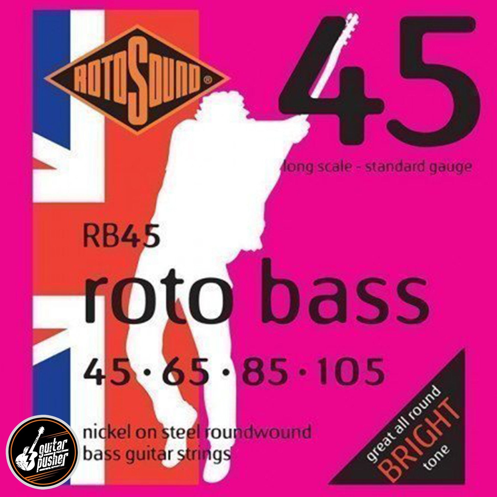 Rotosound Roundwound Rotobass 4-string Bass Guitar Nickel - GuitarPusher